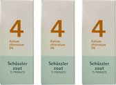 Pfluger Schussler Zout nr 4 Kalium Chloratum D6 - 3 x 100 tabletten
