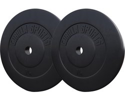 Gorilla Sports Halterschijven Set 20 kg - Kunststof - 30 mm - Gewichten - 2 x 10 kg