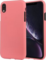 MERCURY GOOSPERY SOFT FEELING Vloeibare TPU Drop-proof zachte hoes voor iPhone XR (roze)