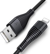 JOYROOM S-M353 Shadow Series 2A 1 m PVC-gevlochten snoer USB naar 8-pins Data Sync oplaadkabel, voor iPhone XR / iPhone XS MAX / iPhone X & XS / iPhone 8 & 8 Plus / iPhone 7 & 7 Pl