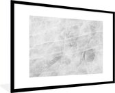 Fotolijst incl. Poster - Marmer - Steen - Wit - Luxe - Marmerlook - 90x60 cm - Posterlijst