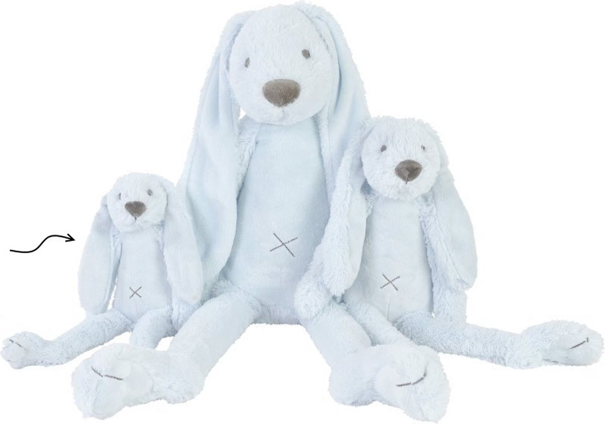 Happy Horse Konijn Richie Knuffel 28cm - Blauw - Baby knuffel — afbeelding 3