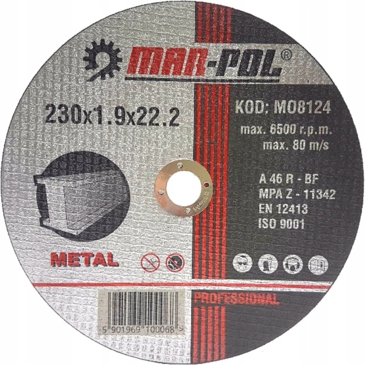 Doorslijpschijf - slijpschijf metal 230x1.9x22.2mm (10 stuks)