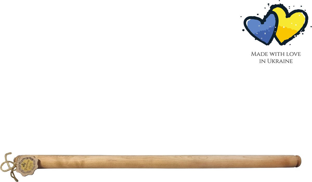 MAYSTERNYA Extra Lange Houten Deegroller - 70 x 3,3 cm - Deegstok van hoge kwaliteit - Deegroller hout - Duurzaam keuken gereedschap - Bruin