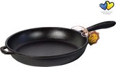 MAYSTERNYA Compacte Koekenpan Gietijzer - ø 16 x 4 cm - Gietijzeren Pan voor alle warmtebronnen - Pannenset - Bakken - Grillen - Inductie - Traditioneel Cadeau - Metalen handvat - Robuste Pan - Vaderdag Cadeau - Vaderdag Cadeaupakket Geschenk