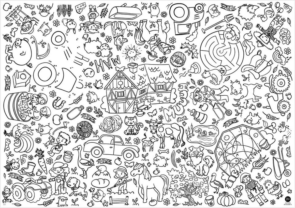 Nappe à colorier Coloriage XL Coloriage tableau Mega coloriage