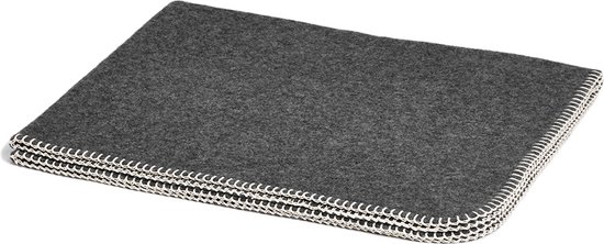 Couverture en laine Yumeko gris 75x100
