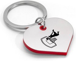 Akyol - basketbal sleutelhanger hartvorm - Basketbal - cadeau basketballer - leuk cadeau voor de beste basketballer om te geven - verjaardag basketballer