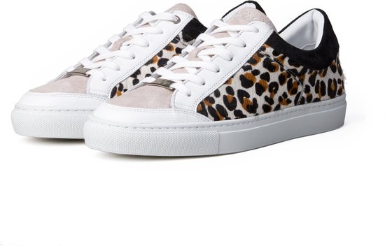 KUNOKA Gabrielle leopard white - Sneakers Dames - maat 38 - Wit Ivoor  Luipaardprint | bol.com
