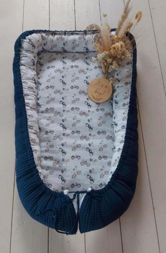 Set babynestje, aankleedkussenhoes en commodemandje oudroze met