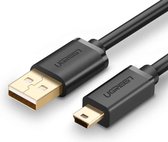 Ugreen 1m Mini USB naar USB vergulde connector Snelle gegevens / oplaadkabel voor MP3, MP4, auto DVR, camera, PSP