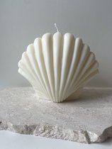 MinaCasa - Luxe shell kaars groot - wit