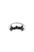 Stainless Steel -Crown Ring -Zircon -Silver -16- yehwang