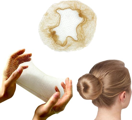 Foto: Haarnetjes blond 50 stuks haarnetjes voor ballet paardrijden onzichtbaar knotnet elastisch haarnet 55 cm nylon voor vrouwen meisjes om haarknoopjes te maken