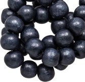 Houten Kralen Vintage Look (6 mm) Dark Blueberry (140 stuks)
