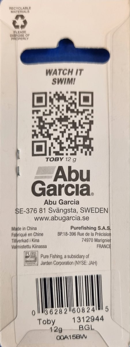 Abu Garcia - spinner Toby 12 g - BGL van Abu Garcia — afbeelding 2