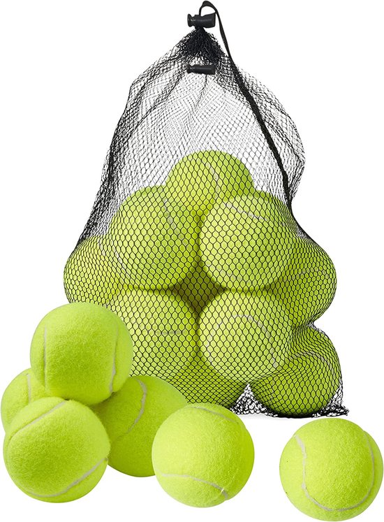 Foto: Bramble 15 tennisballen met draagtas voor sport training honden spel stevig