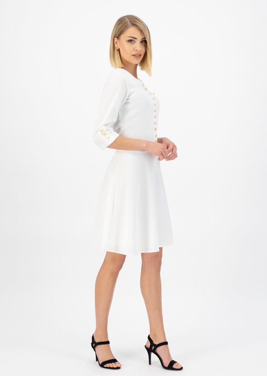 Rocher- witte jurk- jurk- jurk voor vrouwen | bol