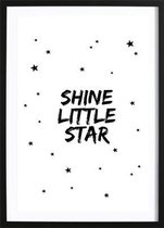 Shine Little Star (70x100cm) - Wallified - Kinderen - Poster - Print - Kinderkamer - Baby - New Born - Peuter - Kleuter - Wall-Art - Woondecoratie - Kunst - Posters