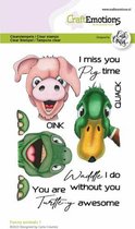 Clearstamps A6 - funny animals 1 ENG Carla Creaties