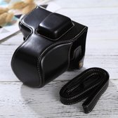 Full Body Camera PU lederen tas tas met riem voor Olympus EPL7 / EPL8 (zwart)