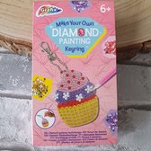 Diamond painting sleutelhanger cupcake, diy