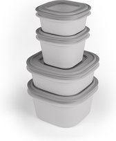 Sunware Sigma home Boîtes de conservation - Contenants pour congélateur - Sans BPA - 4 pièces - 3L + 0+ 0 + 1,8L - Grijs