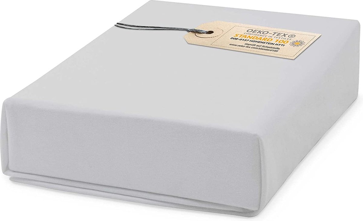 HOMESCAPES Wit hoeslaken met extra diepe hoeken (18 inch) Super King, 200 TC 400 draadtelling equivalent, puur Egyptisch katoenen laken met volledig elastische rok