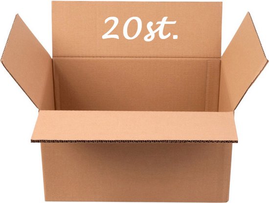 Kartonnen dozen, 580 x 380 x 150 mm, enkelgolf | VIV
