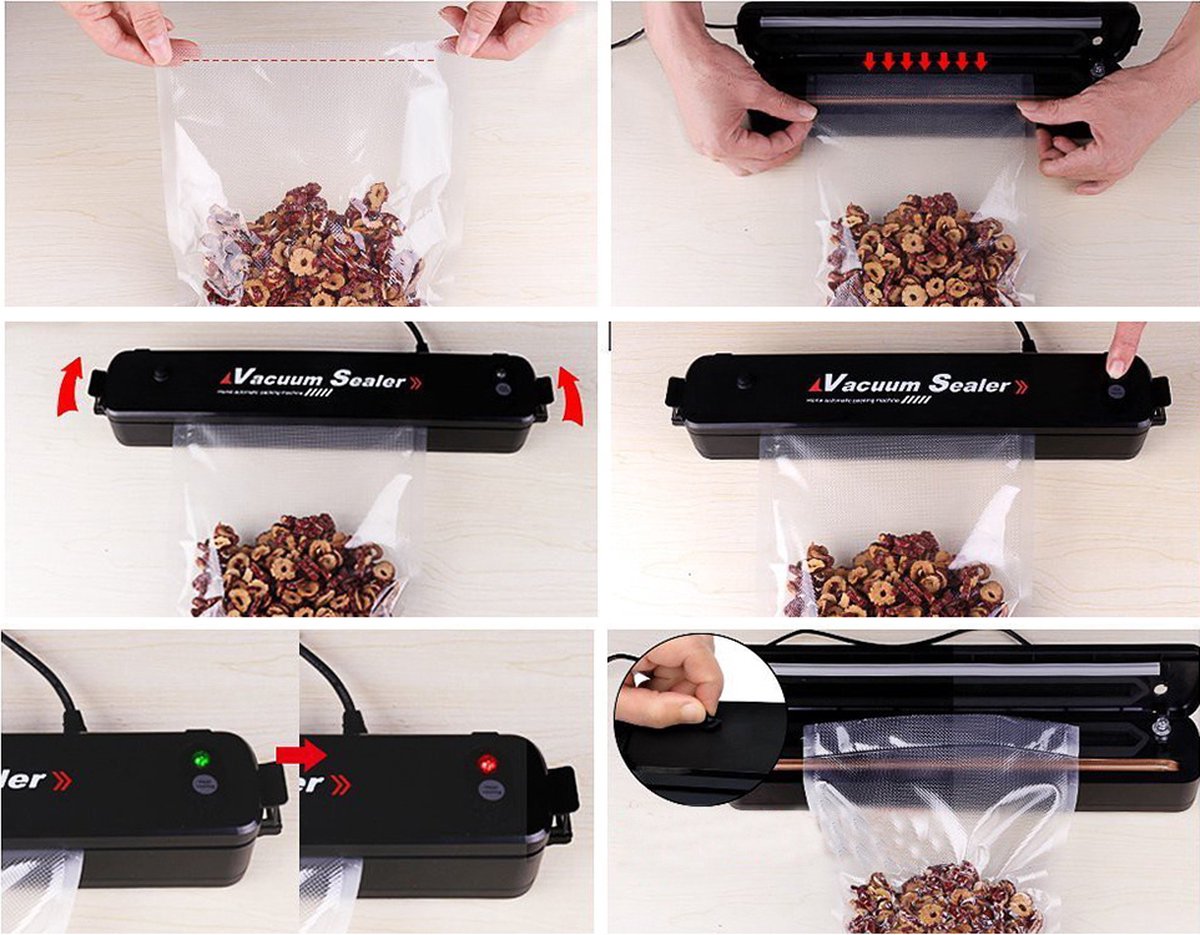 Machine de scellement sous vide - Scellant sous vide alimentaire pour  économiseur d'aliments - 12,6 pouces avec 15pcs Seal Bags Kit ft