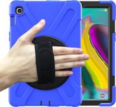 Samsung Galaxy Tab S5e Cover - Hand Strap Armor Case - Blauw