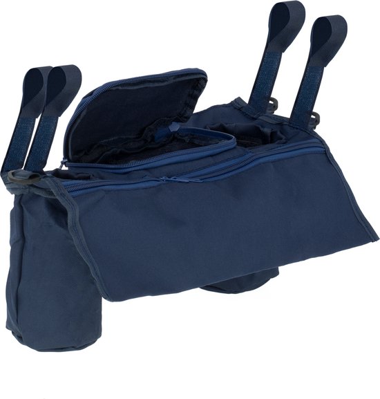Ariko Kinderwagen organizer - buggy organizer - voor drinkfles - 4 zakken - ritssluiting - blauw van Ariko — afbeelding 3