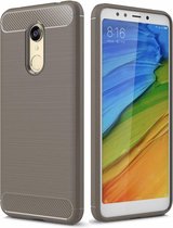 Xiaomi Redmi Note 5 (Plus) - Geborstelde TPU Cover - Grijs