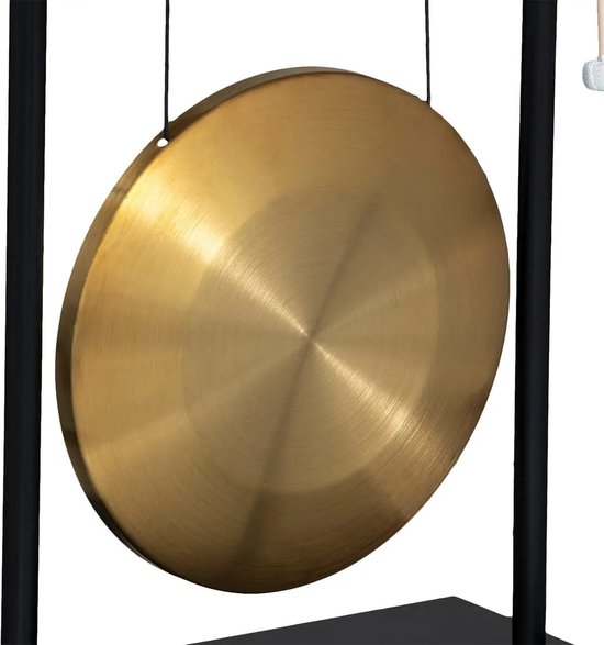 Thumbnail van een extra afbeelding van het spel Aziatische drank gong - zwart/goud - hout/metaal - 48 x 69 cm - Drankspelletjes