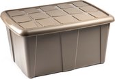 Plasticforte Opbergbox avec couvercle - Beige - 60L - plastique - 63 x 46 x 32 cm