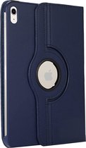 IPS - 360 Graden Draaibaar Hoesje Blauw Geschikt Voor Apple iPad 2022 (10th) 10.9-Inch - Auto Sleep/Wake & Standaard Functie - Draaibare Smart Cover Case - PU Leren Multi-Stand Flip Sleeve - Blauw
