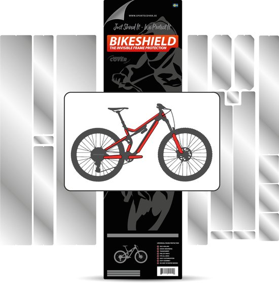 Bikeshield framebescherming Premium Complete glossy | bescherm je fiets! | bovenbuis | onderbuis | voorvork | crank |achterbrug | ketting | kabel