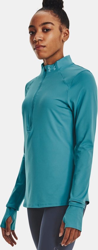UNDER ARMOUR Qualifier Run 2.0 T shirt Met Halve Rits Dames Glacier Blue bol