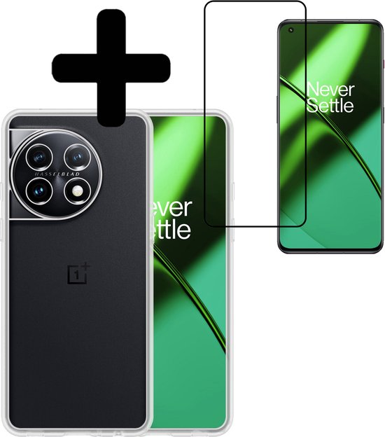 Cover HAOYE Per OnePlus 11 - Custodia Rigida Antiurto Trasparente Con Effetto Sfumato Blu, Protezione Militare