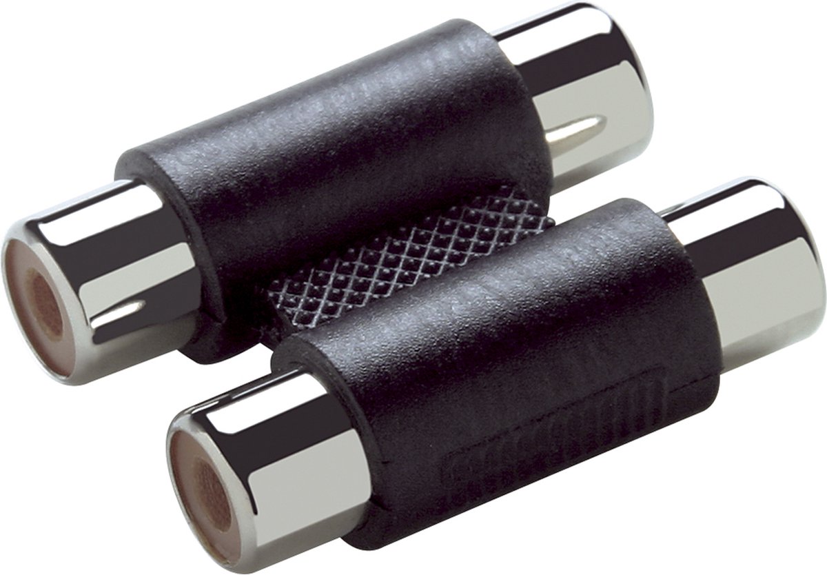 Scanpart dubbele audio adapter - Geschikt om 2 dubbele tulpkabels te verbinden - 2 x RCA naar 2 x RCA - Tulp naar tulp