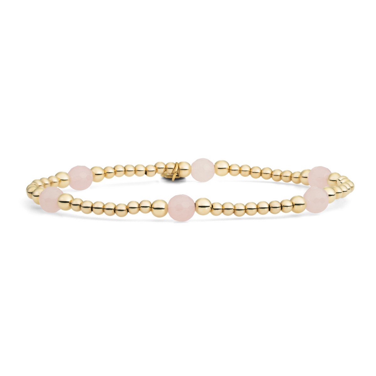 Sparkling Jewels Armband | Rose Quartz Reverse Bold Mix - Gold