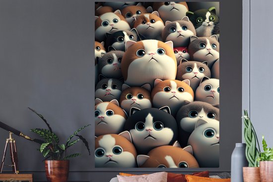 Muurstickers JUNGLE ANIMALS KID BOEK MUURSTICKER 3D ART