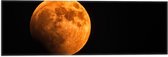 Vlag - Oranje Gloed over Maan - 60x20 cm Foto op Polyester Vlag