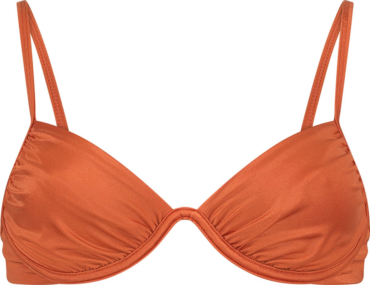 Hunkemöller Hunkemoller Corfu unpadded bikinitopje Dames Bikinitopje Burnt Orange