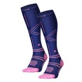 STOX Energy Socks - 2 Pack Sportsokken voor Vrouwen - Premium Compressiesokken - Kleur: Donkerblauw-Roze - Maat: Small - 2 Paar - Voordeel - Mt 36-38