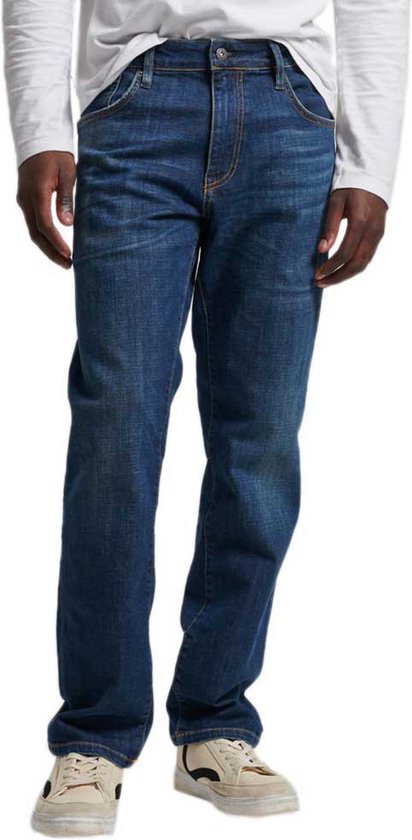 SUPERDRY Vintage Slim Straight Jeans - Heren - Jefferson Ink Vintage - W29  X L32 | bol.com