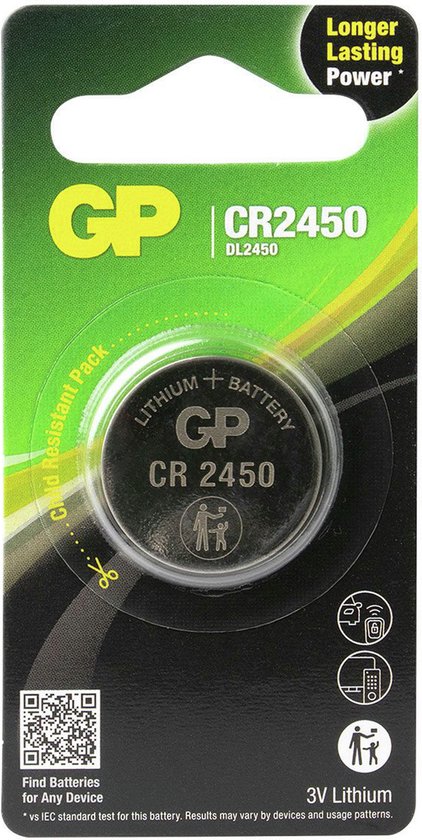 GP Batteries GP CR2450 pile domestique Batterie à usage unique