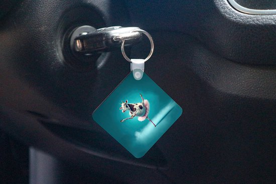 Porte-clés - Cadeaux à distribuer - Vache - Ballet - Portrait - Blauw - Animaux - Enfant - Plastique