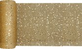 Chemin de table Santex Glitter étroit op rol - or - 18 x 500 cm - polyester