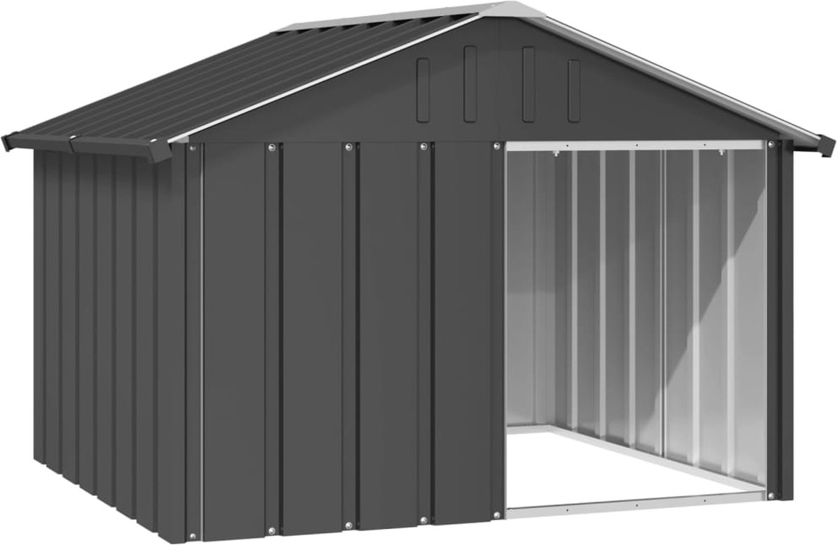 Bol.com vidaXL - Hondenhok - 116,5x103x81,5 - cm - gegalvaniseerd - staal - antracietkleur aanbieding